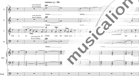 Schäfer, Martina: I. Akt Kindheit und Jugend, Szene I.3. Priesterweihe - Solo>Ten+Chor>SATB+Hf+Pk:4