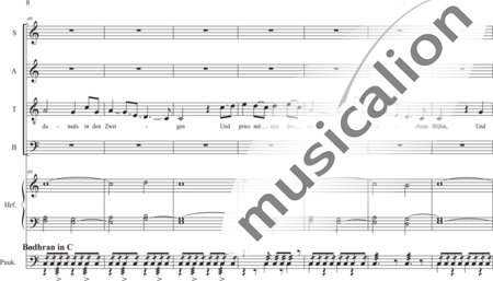 Schäfer, Martina: I. Akt Kindheit und Jugend, Szene I.3. Priesterweihe - Solo>Ten+Chor>SATB+Hf+Pk:7