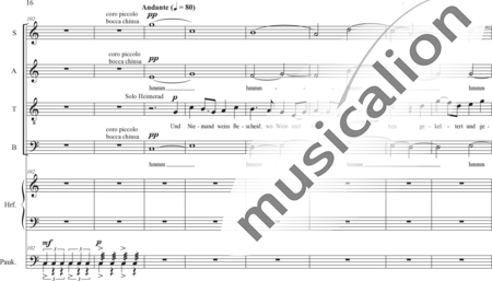 Schäfer, Martina: I. Akt Kindheit und Jugend, Szene I.3. Priesterweihe - Solo>Ten+Chor>SATB+Hf+Pk:15