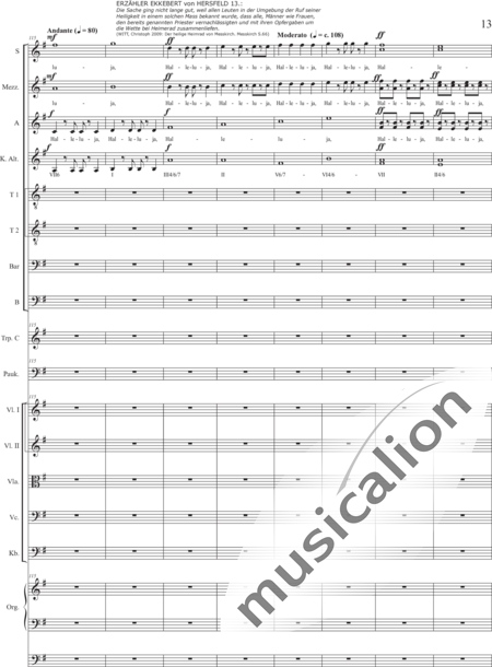 Schäfer, Martina: Act 3, Scene 3 An Envious Priest - Choir>SSAATTBB+[Vln2+Vla+Vlc+Db]+TptC+Org+Tmp:13