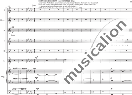 Schäfer, Martina: Act 3, Scene 4 Bishop Meinwerk - Solo>Ten+Coro>SSATB+Fl+Org:12