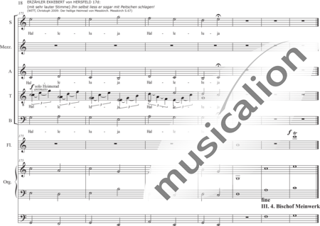 Schäfer, Martina: Act 3, Scene 4 Bishop Meinwerk - Solo>Ten+Coro>SSATB+Fl+Org:17