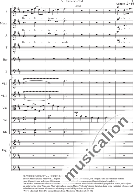 Schäfer, Martina: 5. Akt Heimerads Tod - Chor>SSATBB+[Vl2+Vla+Vc+Kb]+OrgmP:3