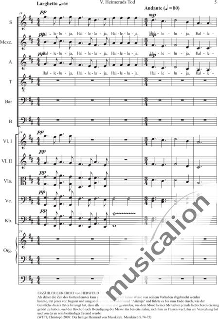 Schäfer, Martina: 5. Akt Heimerads Tod - Chor>SSATBB+[Vl2+Vla+Vc+Kb]+OrgmP:5