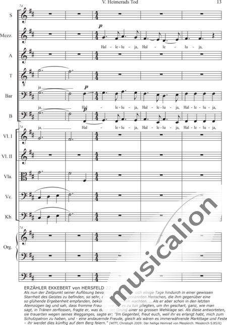 Schäfer, Martina: 5. Akt Heimerads Tod - Chor>SSATBB+[Vl2+Vla+Vc+Kb]+OrgmP:13