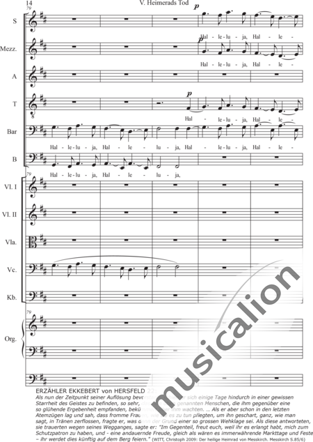 Schäfer, Martina: 5. Akt Heimerads Tod - Chor>SSATBB+[Vl2+Vla+Vc+Kb]+OrgmP:14