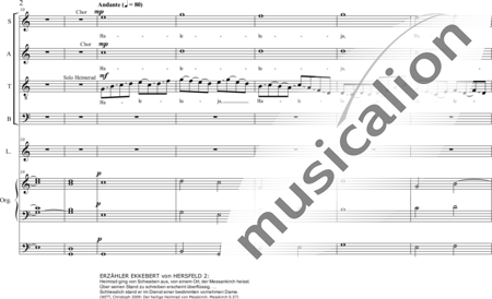 Schäfer, Martina: I. Akt Kindheit und Jugend, Szene I.2. Im Dienst einer vornehmen Dame - Solo>Sop2/Ten/Bass+Chor>SATB+Ob+Org+Lt:1