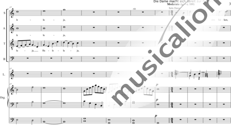 Schäfer, Martina: I. Akt Kindheit und Jugend, Szene I.2. Im Dienst einer vornehmen Dame - Solo>Sop2/Ten/Bass+Chor>SATB+Ob+Org+Lt:2