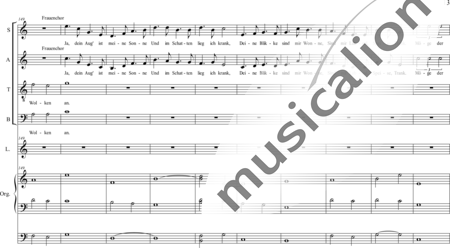 Schäfer, Martina: I. Akt Kindheit und Jugend, Szene I.2. Im Dienst einer vornehmen Dame - Solo>Sop2/Ten/Bass+Chor>SATB+Ob+Org+Lt:12