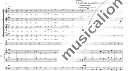 Schäfer, Martina: I. Akt Kindheit und Jugend, Szene I.2. Im Dienst einer vornehmen Dame - Solo>Sop2/Ten/Bass+Chor>SATB+Ob+Org+Lt:15