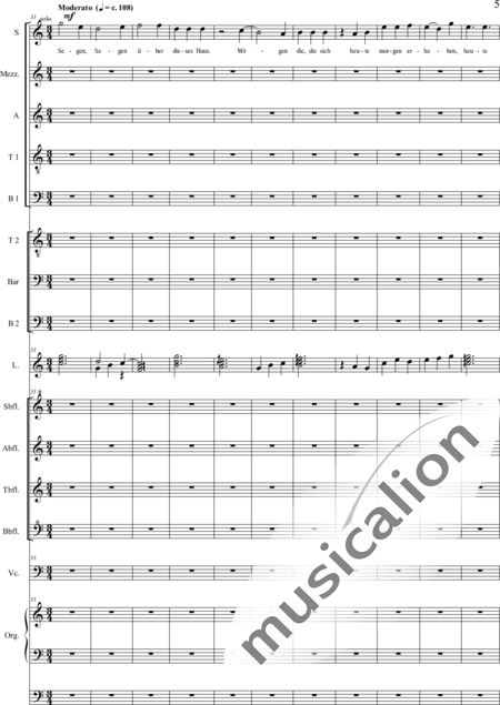 Schäfer, Martina: 4. Akt Auf dem Hasunger Berg - Solo>Sop/Alt/Ten+Chor>SSATB/TBBB+Bfl4+Vc+Org+Lt:5