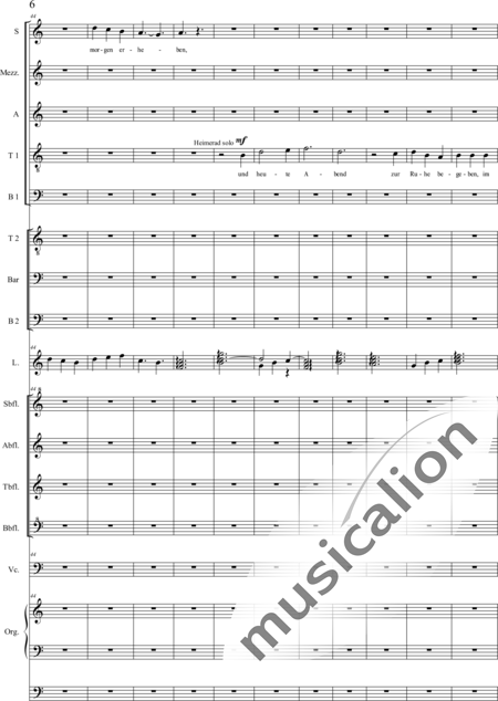 Schäfer, Martina: 4. Akt Auf dem Hasunger Berg - Solo>Sop/Alt/Ten+Chor>SSATB/TBBB+Bfl4+Vc+Org+Lt:6