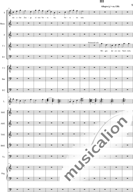 Schäfer, Martina: 4. Akt Auf dem Hasunger Berg - Solo>Sop/Alt/Ten+Chor>SSATB/TBBB+Bfl4+Vc+Org+Lt:9