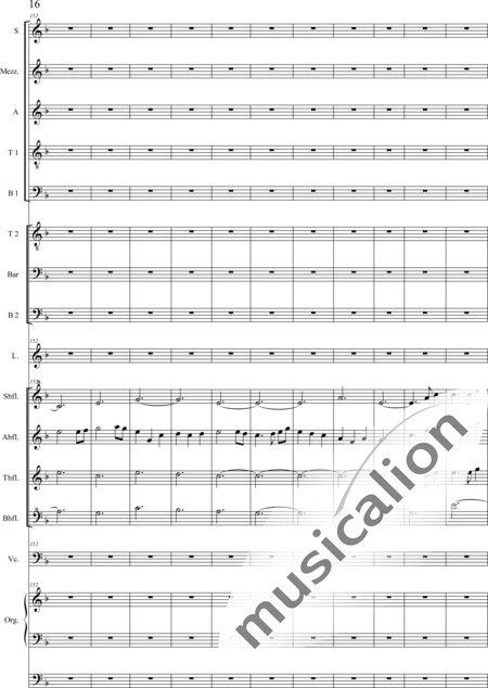 Schäfer, Martina: 4. Akt Auf dem Hasunger Berg - Solo>Sop/Alt/Ten+Chor>SSATB/TBBB+Bfl4+Vc+Org+Lt:16