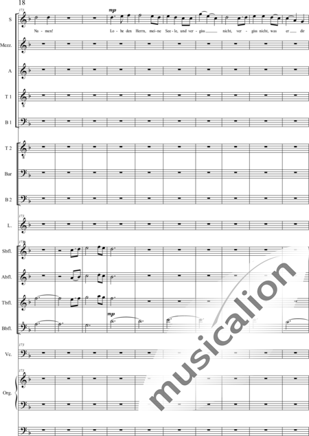 Schäfer, Martina: 4. Akt Auf dem Hasunger Berg - Solo>Sop/Alt/Ten+Chor>SSATB/TBBB+Bfl4+Vc+Org+Lt:18