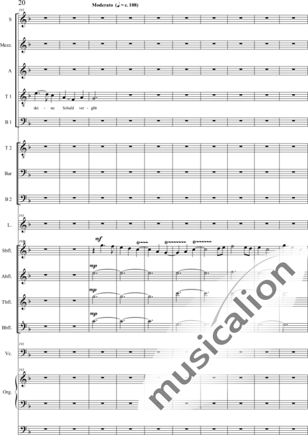 Schäfer, Martina: 4. Akt Auf dem Hasunger Berg - Solo>Sop/Alt/Ten+Chor>SSATB/TBBB+Bfl4+Vc+Org+Lt:20