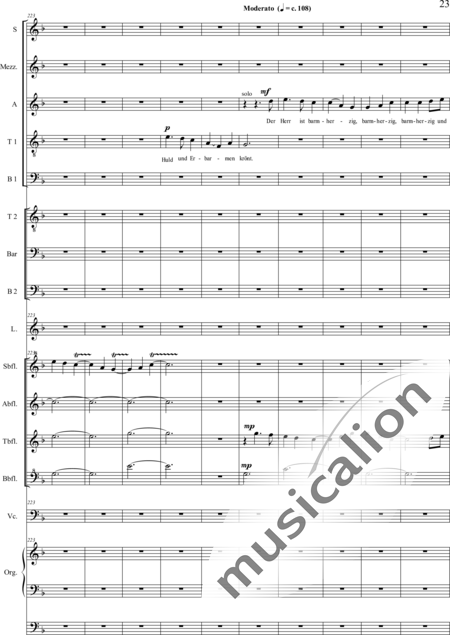 Schäfer, Martina: 4. Akt Auf dem Hasunger Berg - Solo>Sop/Alt/Ten+Chor>SSATB/TBBB+Bfl4+Vc+Org+Lt:23