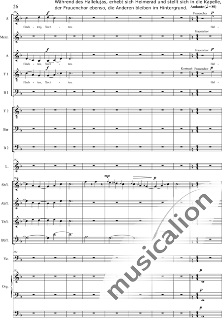 Schäfer, Martina: 4. Akt Auf dem Hasunger Berg - Solo>Sop/Alt/Ten+Chor>SSATB/TBBB+Bfl4+Vc+Org+Lt:26