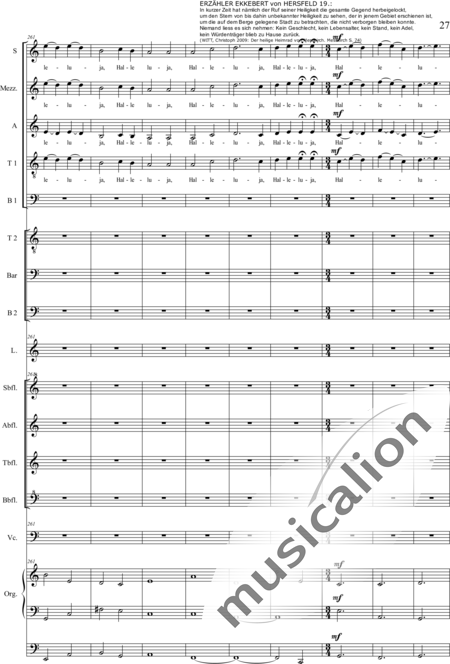Schäfer, Martina: 4. Akt Auf dem Hasunger Berg - Solo>Sop/Alt/Ten+Chor>SSATB/TBBB+Bfl4+Vc+Org+Lt:27