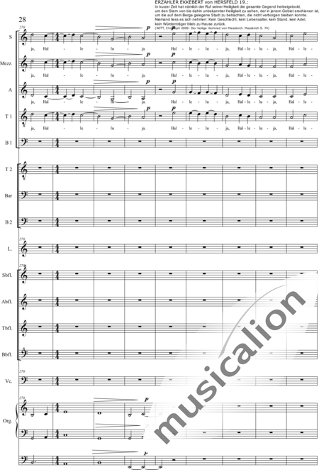 Schäfer, Martina: 4. Akt Auf dem Hasunger Berg - Solo>Sop/Alt/Ten+Chor>SSATB/TBBB+Bfl4+Vc+Org+Lt:28