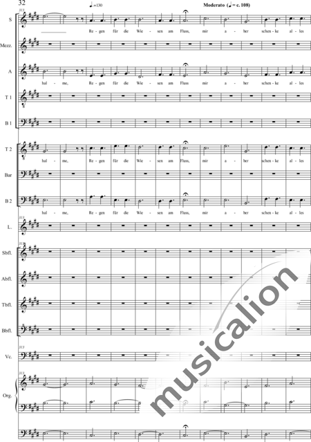 Schäfer, Martina: 4. Akt Auf dem Hasunger Berg - Solo>Sop/Alt/Ten+Chor>SSATB/TBBB+Bfl4+Vc+Org+Lt:32