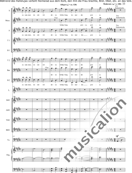 Schäfer, Martina: 4. Akt Auf dem Hasunger Berg - Solo>Sop/Alt/Ten+Chor>SSATB/TBBB+Bfl4+Vc+Org+Lt:33