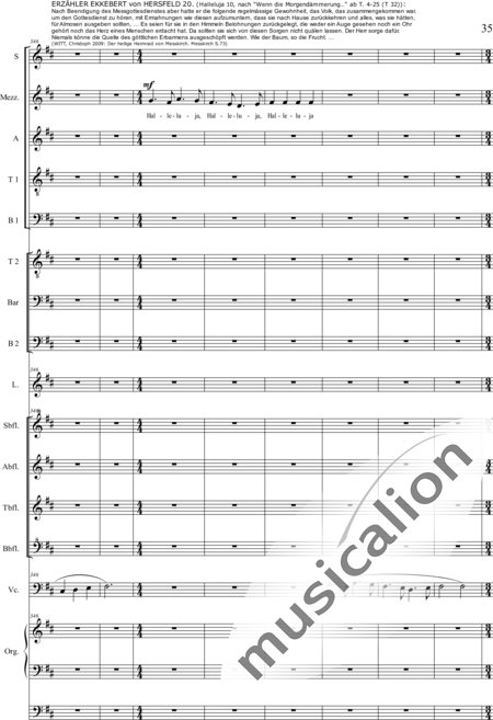 Schäfer, Martina: 4. Akt Auf dem Hasunger Berg - Solo>Sop/Alt/Ten+Chor>SSATB/TBBB+Bfl4+Vc+Org+Lt:35