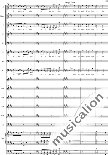 Schäfer, Martina: 4. Akt Auf dem Hasunger Berg - Solo>Sop/Alt/Ten+Chor>SSATB/TBBB+Bfl4+Vc+Org+Lt:39