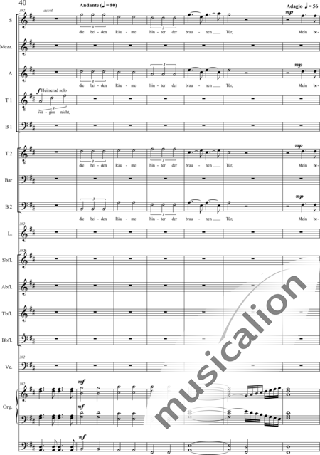 Schäfer, Martina: 4. Akt Auf dem Hasunger Berg - Solo>Sop/Alt/Ten+Chor>SSATB/TBBB+Bfl4+Vc+Org+Lt:40