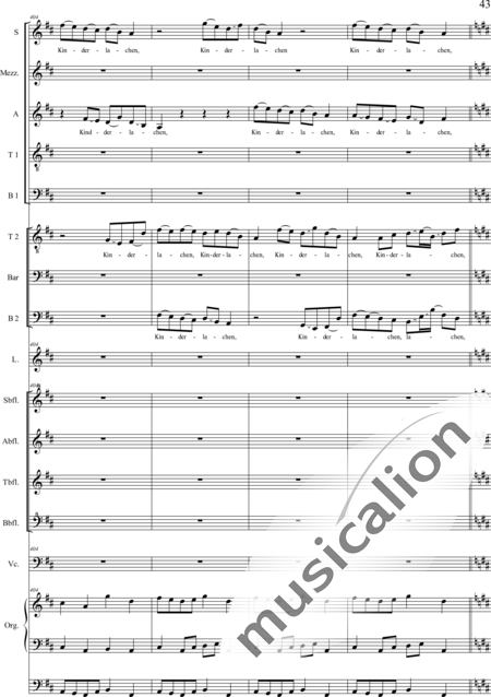 Schäfer, Martina: 4. Akt Auf dem Hasunger Berg - Solo>Sop/Alt/Ten+Chor>SSATB/TBBB+Bfl4+Vc+Org+Lt:43