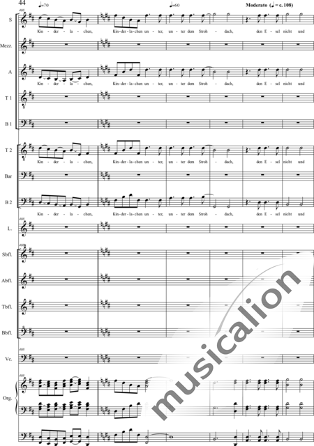 Schäfer, Martina: 4. Akt Auf dem Hasunger Berg - Solo>Sop/Alt/Ten+Chor>SSATB/TBBB+Bfl4+Vc+Org+Lt:44
