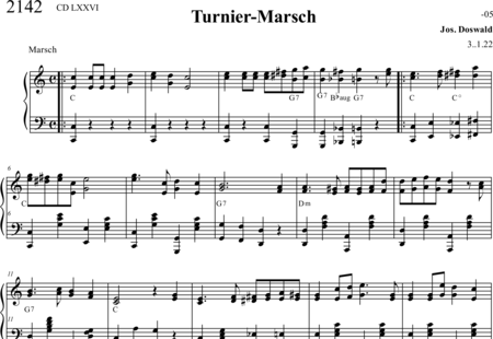 Doswald, Josef: Turnier-Marsch - Klavier:0