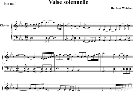 Weidner, Herb: Valse solennelle - Klavier:0
