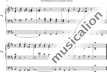 van Eyken, Jan Albert: Vom Himmel hoch - Orgel>mPed:2