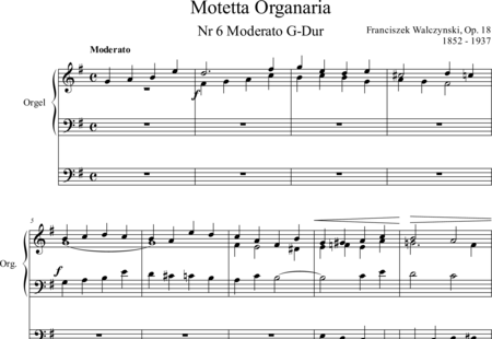 Walczynski, Franciszek: Moderato G-Dur - Orgel>mPed:0