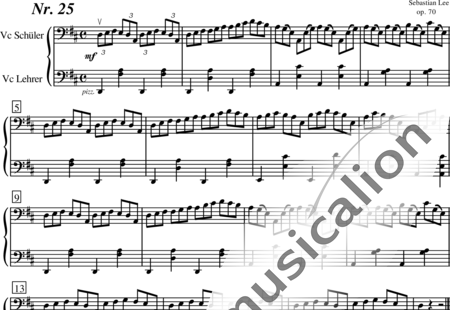 Lee, Sebastian: Estudio Nr.25 - Violoncello 2:0