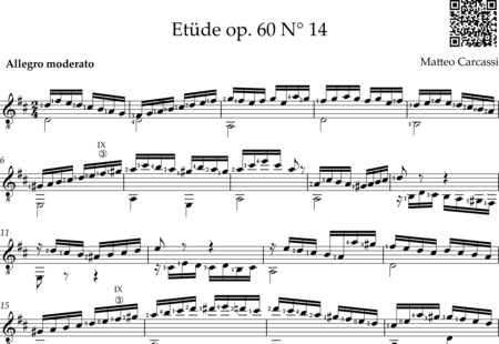 Carcassi, Matteo: Étude No. 14 - Guitar:0