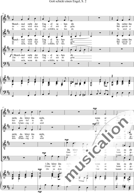 Haas, Robert: Gott schickt einen Engel- Melodie - Chor>SATB+Klavier:2