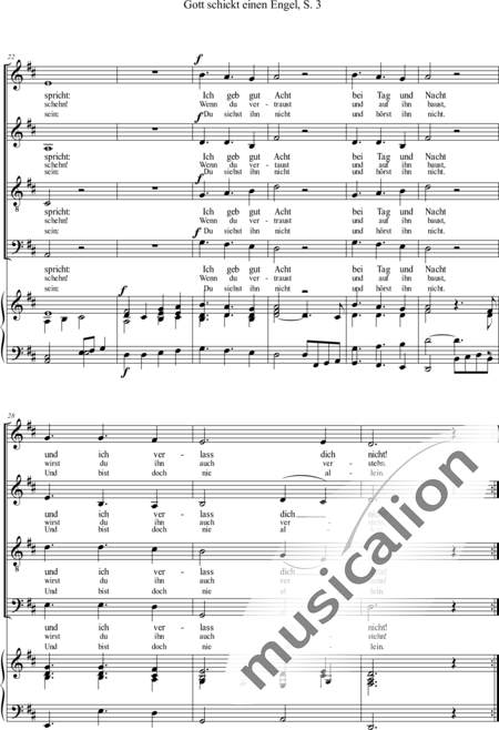Haas, Robert: Gott schickt einen Engel- Melodie - Chor>SATB+Klavier:3