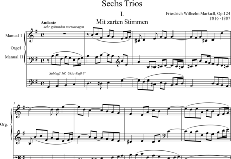 Markull, Friedrich Wilhelm: Trio G- Dur - Orgel>mPed:0