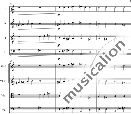 Schaepers, Felix: Cantate - Coro>SATB+[Vl2+Vla+Vc]:9