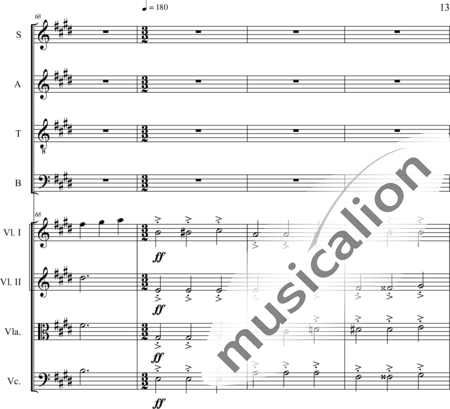 Schaepers, Felix: Cantate - Coro>SATB+[Vl2+Vla+Vc]:13