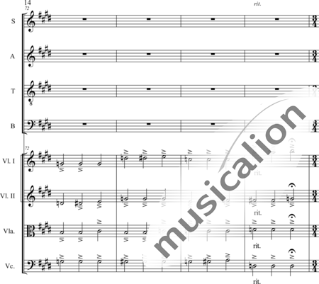 Schaepers, Felix: Cantate - Coro>SATB+[Vl2+Vla+Vc]:14
