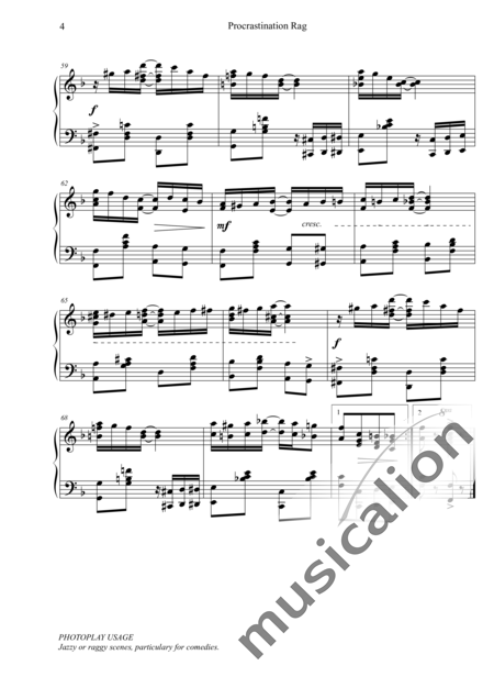 Cobb, George L.: Procrastination Rag - Piano:4