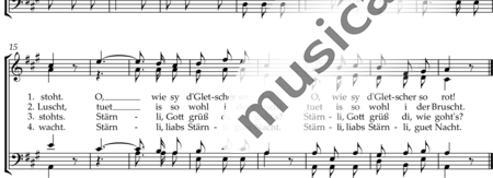 Huber, Ferdinand: Lueget, vo Bärge und Tal - Chor>SATB:1