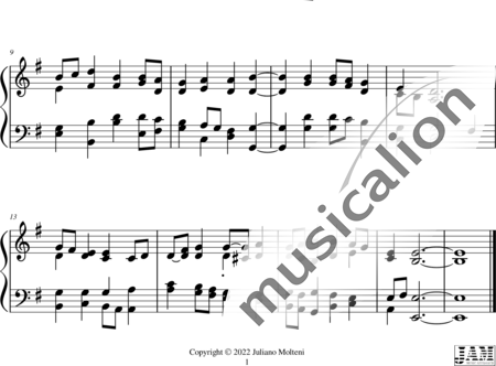 Adams, John Quincy: Hymn for the 22nd of december - Orgel:1