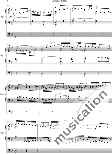 Deshayes, Henri: Cantabile B-Dur - Orgel>mPed:2