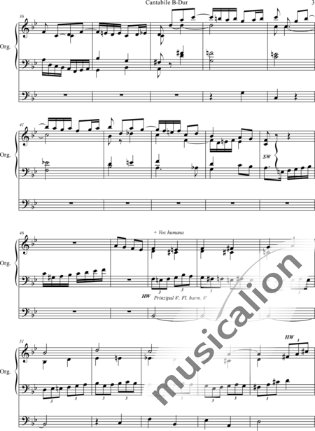 Deshayes, Henri: Cantabile B-Dur - Orgel>mPed:3