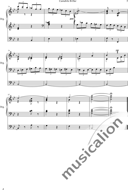Deshayes, Henri: Cantabile B-Dur - Orgel>mPed:5