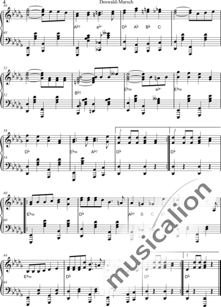 Doswald, Josef: Doswald-Marsch - Klavier:4